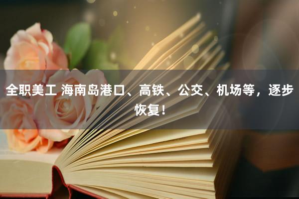 全职美工 海南岛港口、高铁、公交、机场等，逐步恢复！